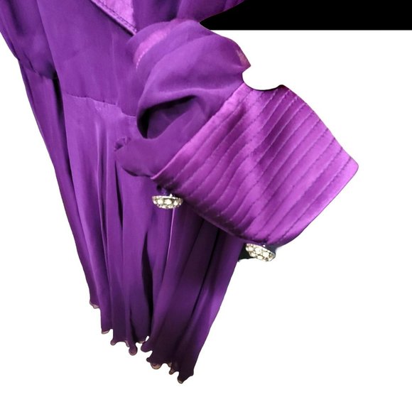 David Josef Neiman-Marcus Dress Vintage Purple Party Cocktail Size 4 JJ1693 - Picture 13 of 13